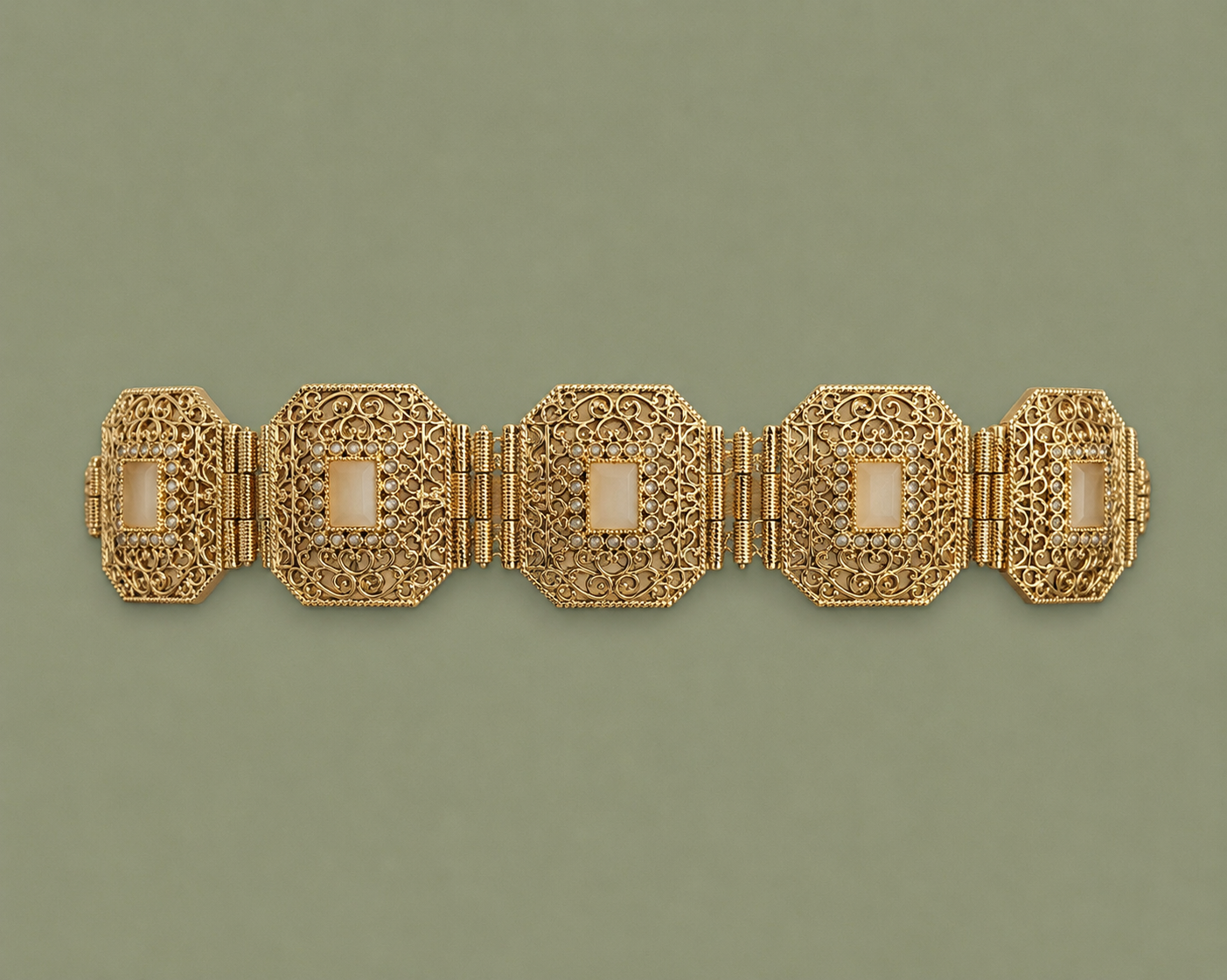 Mdamma Gold & Blush stones - Coffee & Caftans