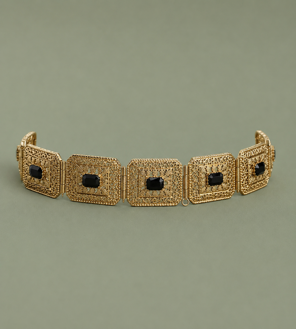 Mdamme Gold & Black stones - Coffee & Caftans