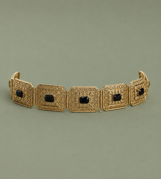 Mdamme Gold & Black stones - Coffee & Caftans