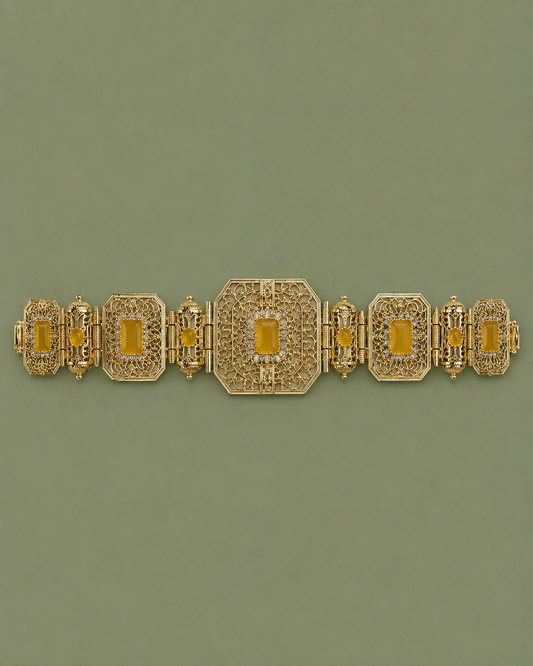 Mdamma Gold & Yellow Stones - Coffee & Caftans