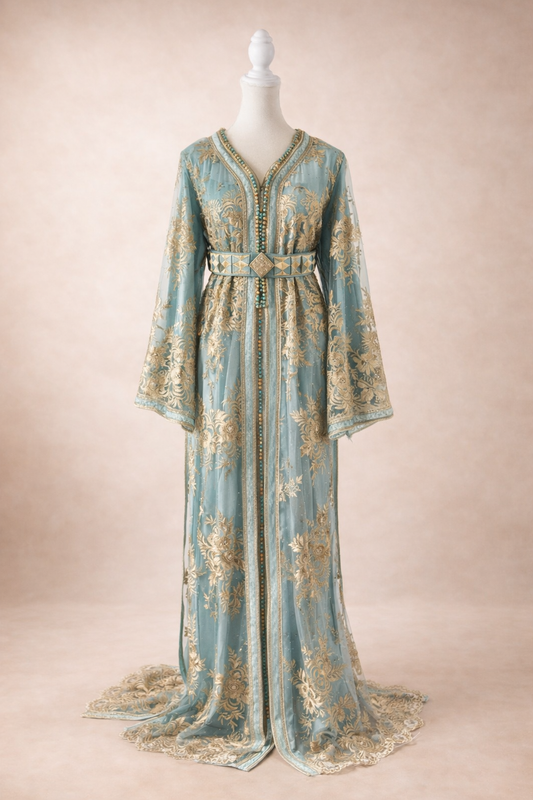 Takchita Jasmeen Blue - Coffee & Caftans