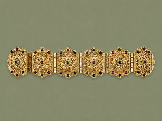 Mdamma Vintage Gold & Red and Green stones - Coffee & Caftans