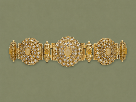 Mdamma Gold & Beige stones - Coffee & Caftans
