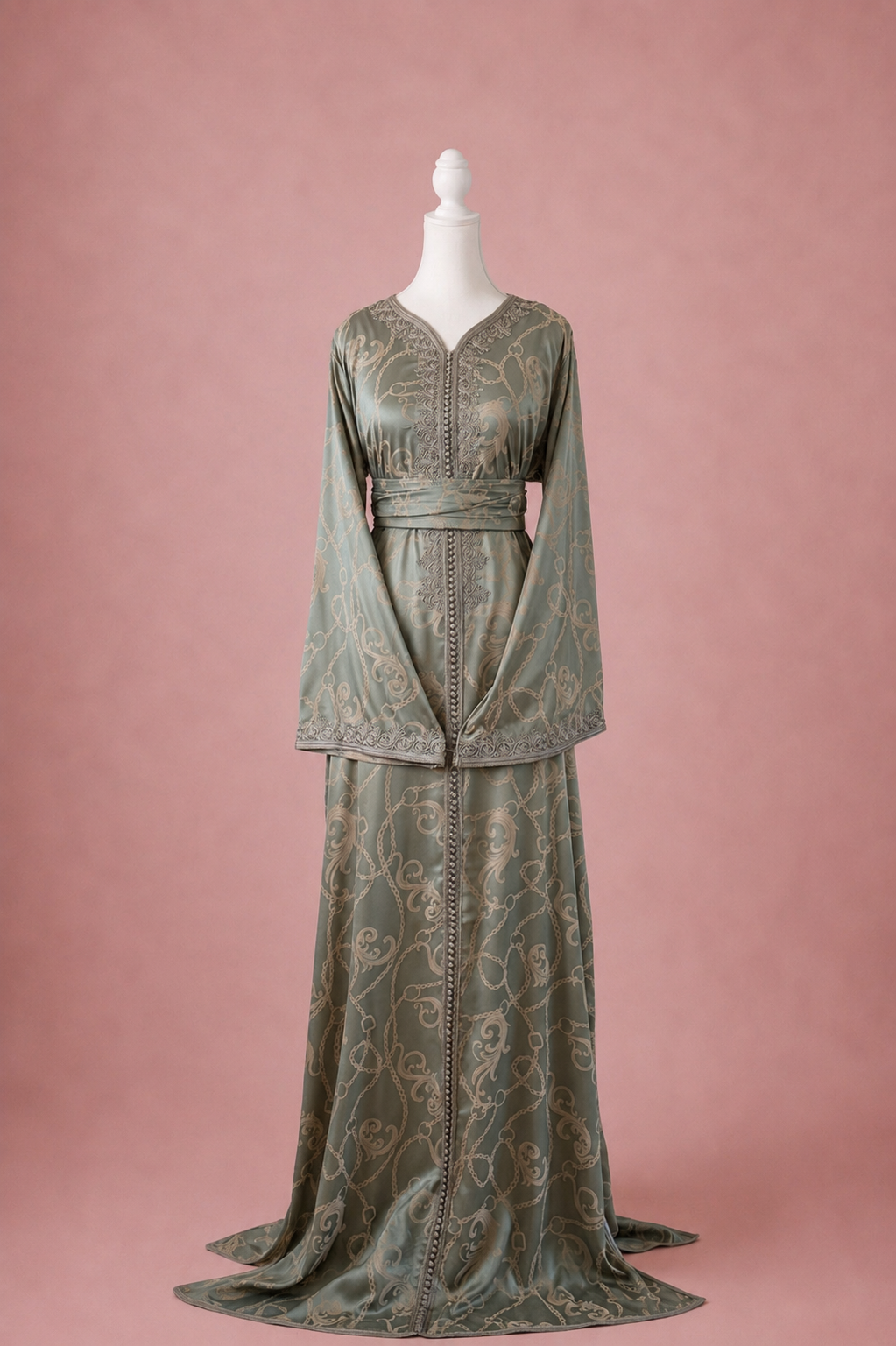 Caftan Vert Sauge - Coffee & Caftans