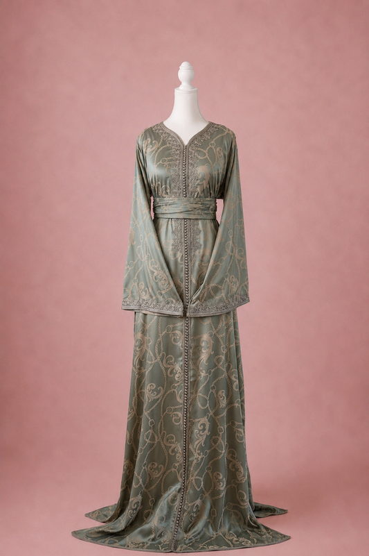 Caftan Vert Sauge - Coffee & Caftans