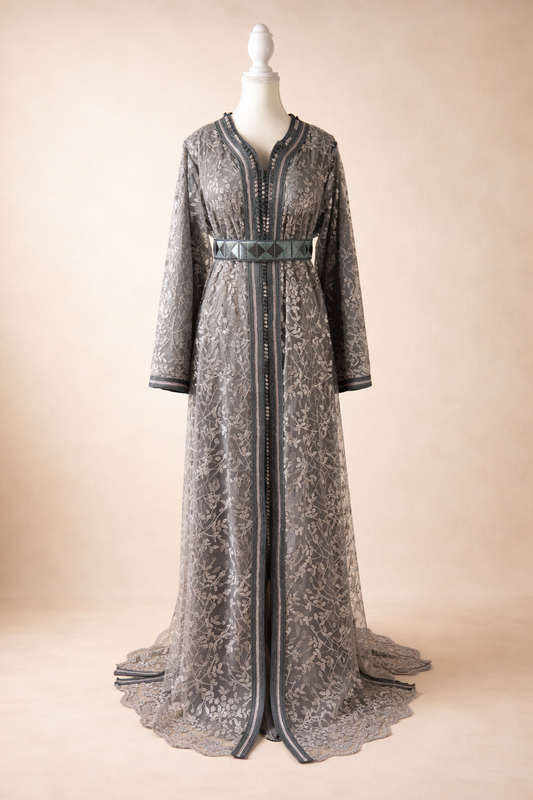 Takchita Gris Orage - Coffee & Caftans