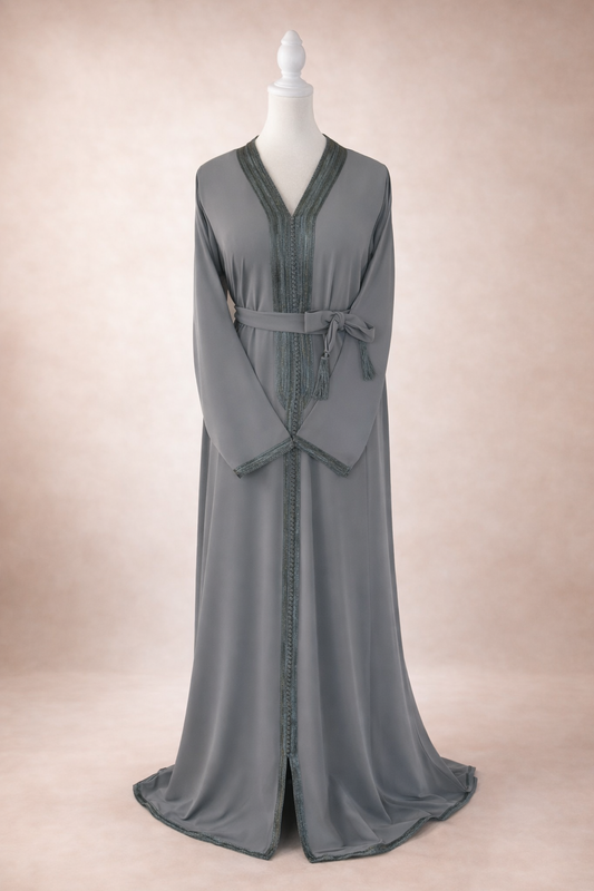 Caftan Gris Béton - Coffee & Caftans