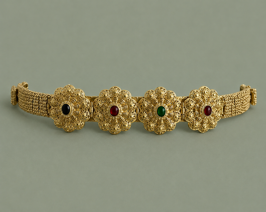 Mdamma Gold & Red and green stones - Coffee & Caftans