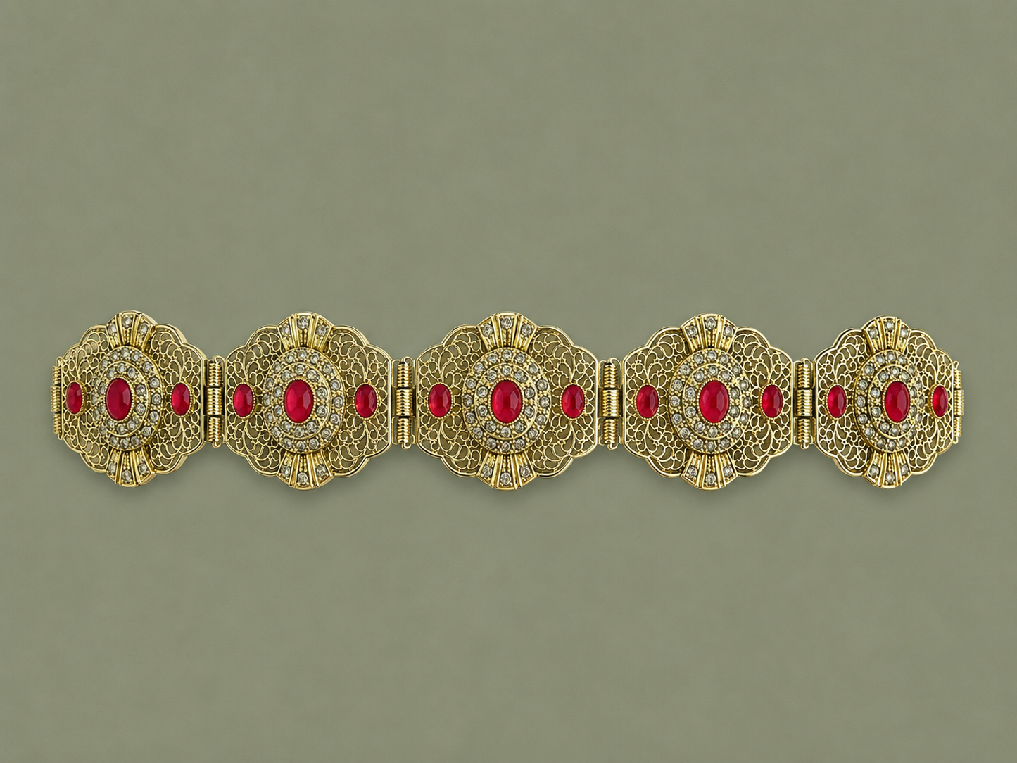 Mdamma Gold & Framboise stones - Coffee & Caftans