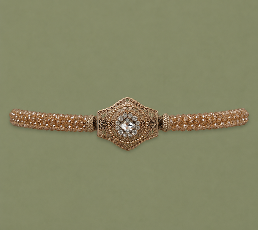 Mdamma Pink Gold & champagne pearls - Coffee & Caftans