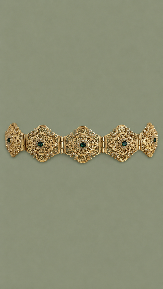 Mdamma Gold & Green stones - Coffee & Caftans