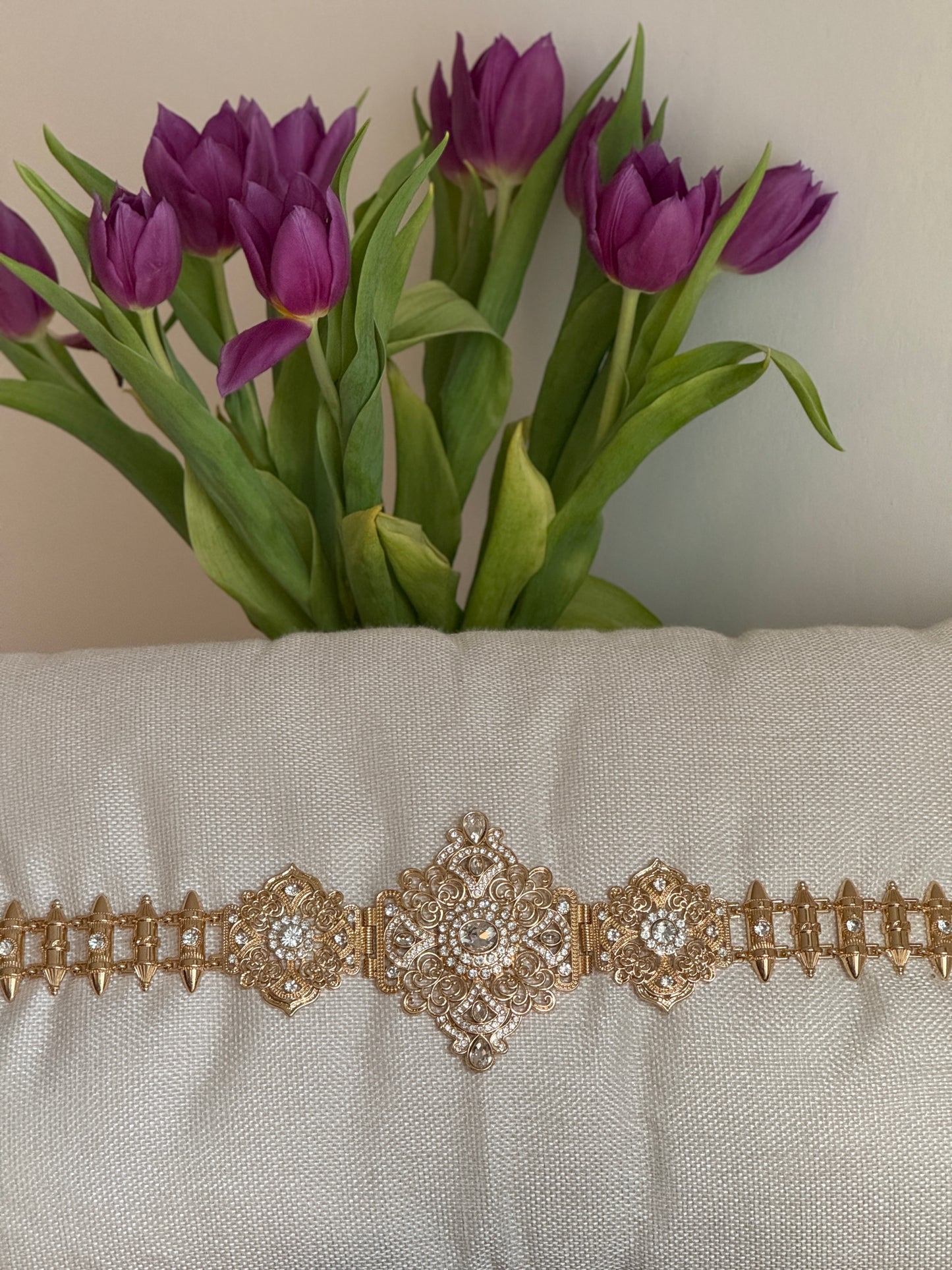 Gold x Rhinestone Belt