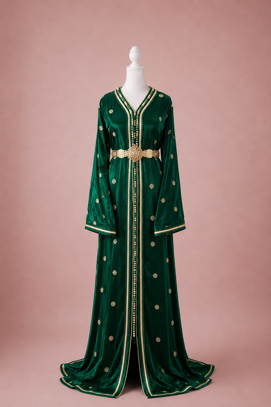 Takchita Sultan Green - Coffee & Caftans